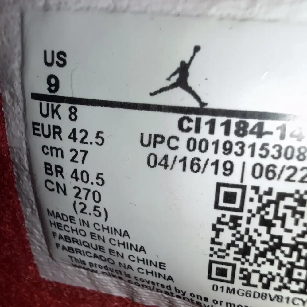 Air Jordan 4 Retro CI1184-146 (2019) Men's 